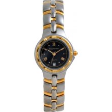 2616KL Krug Baumen Ladies Regatta Black Steel Gold Watch