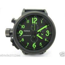 275 Parnis Flightdeck 50mm Lefty Quartz Chrono Watch