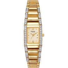 45L95 Caravelle Watch - Ladies Crystal Collection Champagne Dial