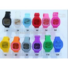 50pcs/lot Sales Square Candy Watch Bracelet Wrist Watch, Unisex Fash