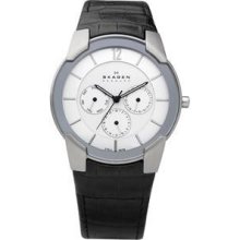 856xlslc Skagen Mens Steel Watch, Multifunction (mib)