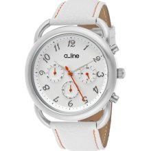 A_line Maya Women's Chronograph Rrp $600 Mineral Glass Watch 80012-02-wh