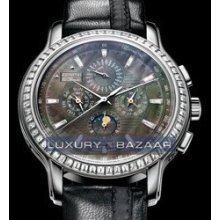 Academy Tourbillon QuantiÃ¨me PerpÃ©tuel (Platinum-Diamonds/Black-MOP/Leather)