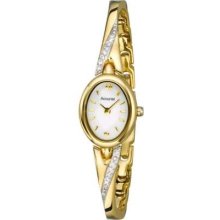 Accurist Ladies Gold Tone crystalized Semi Bangle LB1646W Watch