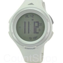 Adidas Mens White Digital Alarm Fitness Watch Adp3039