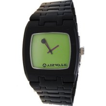 Airwalk Unisex Square Bezel Analog Watch - Green Face