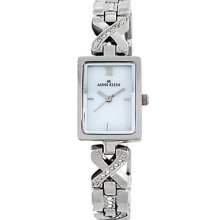 Ak Anne Klein 10-9425mpsv Swarovski Crystal Silver-tone Mop Dial Ladyâ€™s Watch