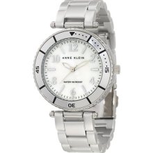 Ak Anne Klein 10/9977mpsv Women's Silver Tone Aluminum Analog Bracelet Watch