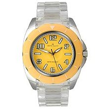 AK Anne Klein Transparent Bracelet Yellow Dial Women's watch #10/9641YLCL