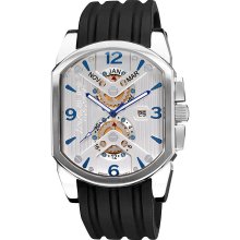 Akribos XXIV Men's Swiss Quartz Multifunction Day Date Watch (AKribos Men's Multifunction rubber)