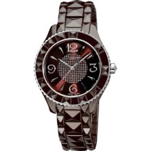 Akribos XXIV Watches Women's Brown Dial Brown Ceramic Brown Ceramic/B