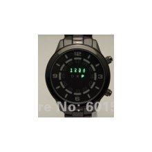 alloy metal band led digital movement multicolors touch wrist watches