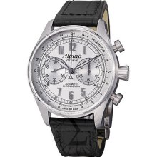 Alpina Mens Aviation Silver Dial Chronograph Automatic Watch Al-860scp4s6