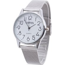 Analog Unisex Alloy Quartz Wrist Watch (Silver)