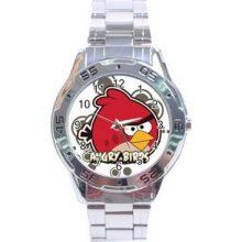 Angry Birds Stainless Steel Chrome Analogue Men's Watch 10