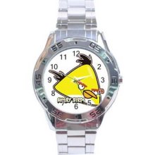 Angry Birds Stainless Steel Chrome Analogue Men's Watch 02