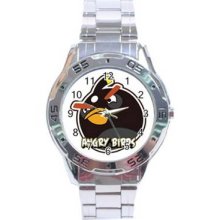 Angry Birds Stainless Steel Chrome Analogue Men's Watch 07