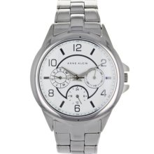 Anne Klein Watches Women's White Dial Stainless Steel Stainless Steel/