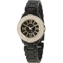 Anne Klein Women's Watch St.steel/clear Crystals Black 10/9537bkbk -