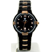 Aqua Master Black Dial Diamond Womens Watch W305 1