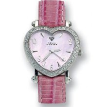 Aqua Master One Row Diamond Heart Watch