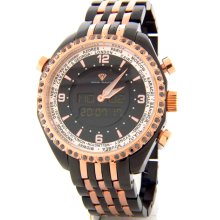 Aqua Master W326B 1.50ct Analog-Digital Black Diamond Men's Watch