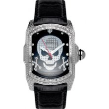 Aqua Master Watches Skull & Bones Bubble Diamond Watch