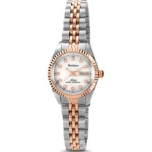 Armitron 75/2475mptr Mother Of Pearl Dial Two-tone Stainless Steel Women's Watch