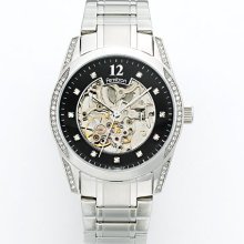 Armitron Stainless Steel Crystal Automatic Skeleton Watch - Made With