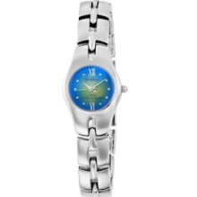 Armitron Women's 752453blu Now Silver-tone Teal Degrade Dial Dress Watch