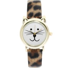 ASOS Leopard Cat Ears Watch Brown