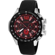 August Steiner As8003r Chronograph Gmt Strap Black Mens Watch