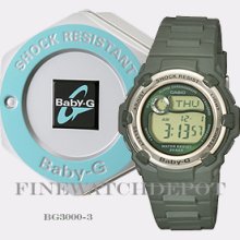 Authentic Baby-g Green Digital Watch Bg3000-3c