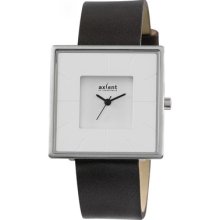 Axcent Hope Leather Square-Shaped Case Men's Watch with Dark Brown Band