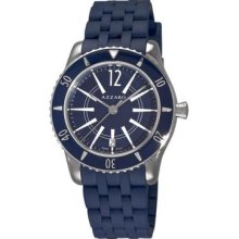 Azzaro Men's 'coastline' Blue Rubber Strap Watch