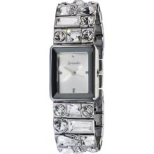 B1022 Accessorize Ladies Silver Multi Stone Watch