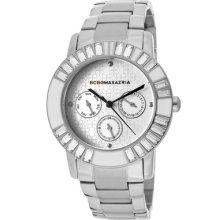 Bcbgmaxazria Watch Bg8291 Women's Enchante White Crystal Silver Dial Stainless