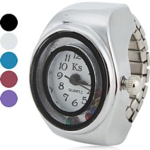 Beads Women's Rolling Style Alloy Analog Quartz Ring Watch (Assorted Colors)