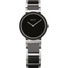 Bering Time 10729-742 Ladies Ceramic Black Silver Watch Rrp Â£189