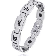 Biker Bracelets-Stainless Steel Mantra Fashion