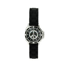 Black Peace Sign Mood Dial Jelly Watch