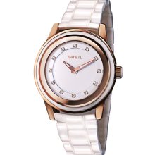 Breil 'Orchestra' Crystal Index Ceramic Watch