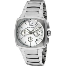 Breil Watch Tw0765 Men's Rod Chronograph Silver Dial Stainless Steel