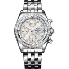 Breitling Chrono Cockpit Stainless Steel Diamonds A1335853/A578-lizard-red-tang