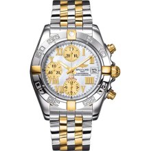 Breitling Chrono Galactic Mother of Pearl Dial Two Tone Automatic Mens Watch B13358L2-A597TT