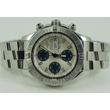 Breitling Superocean Chrono Silver / Blue - Aeromarine Professional Chronograph