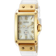 Brera 'Francesca' Rectangular Leather Strap Watch