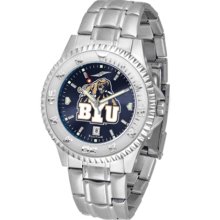 Brigham Young (BYU) Cougars Competitor AnoChrome Men's Watch with Steel Band