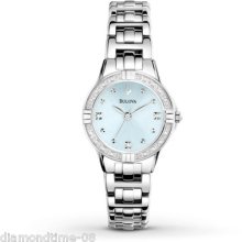 Bulova Diamond Blue Dial Women's Watch 96r172