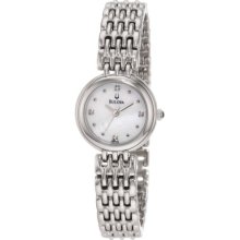 Bulova Genuine Diamond Mother-of-pearl Dial Women's watch #96P122